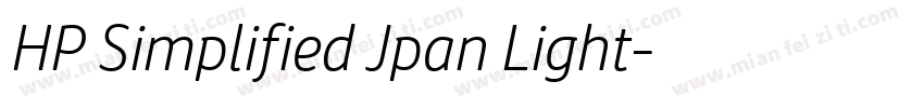 HP Simplified Jpan Light字体转换